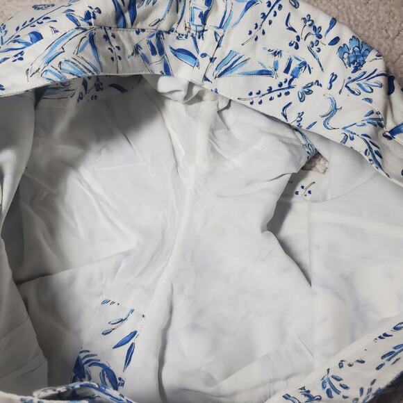 Kiel James Patrick Linen Cotton Blend Chinoiserie Beach Pattern Shorts Size 10 - Picture 15 of 16